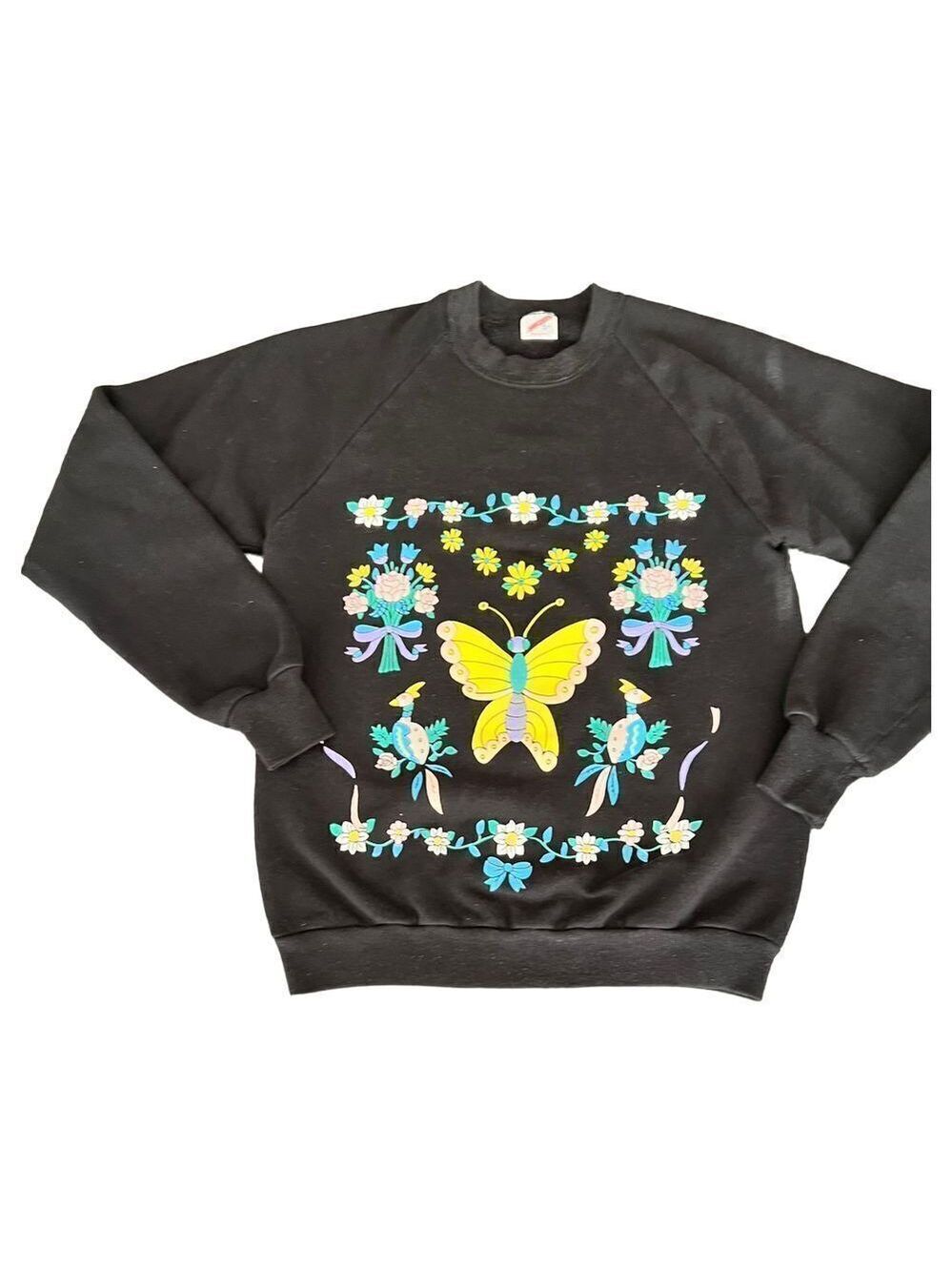 JERZEES butterfly peacock sweatshirt Made in USA